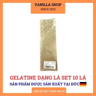 Gelatine dạng lá Đức-set 10 lá