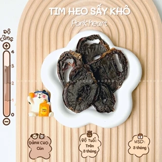 Thức Ăn Vặt Tim Heo Sấy Khô Cho Chó Mèo Homemade Không Chất Bảo Quản 50G DOGGOSTYLE