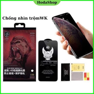 [ Chống nhìn trộm ] Kính cường lực chống nhìn trộm cho Smart iPhone 14 Promax ,13 Promax ,12 Promax , 11 chính hãng WK