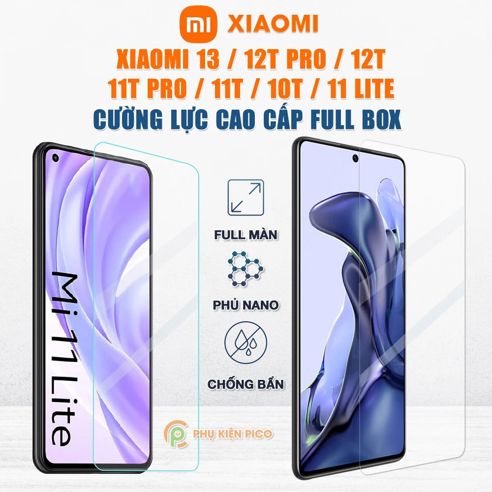 Cường lực Xiaomi Mi 11 Lite / Xiaomi 14 / Xiaomi 12T / 13T full màn hình chính hãng Gor - Dán màn hình Xiaomi Mi 13