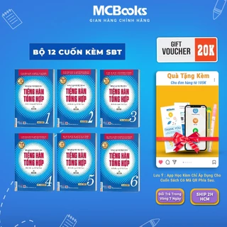 Sách - Combo 6 Tập Tiếng Hàn Tổng Hợp Dành Cho Người Việt Nam (Giáo trình+SBT) Mcbooks