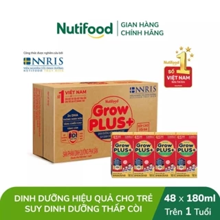 Sữa Bột Pha Sẵn Nutifood Grow Plus Đỏ 180ml (1Thùng 48 Hộp)