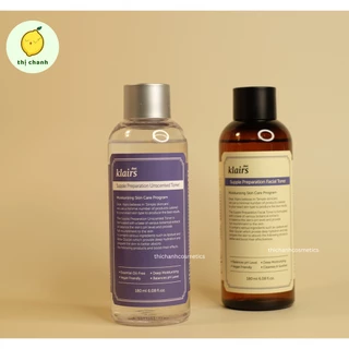 Nước Hoa Hồng Klairs Supple Preparation Toner 180ml (Không mùi / Có mùi)