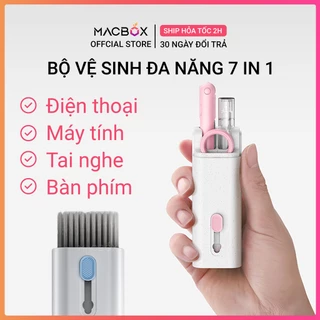 Bộ Dụng Cụ Vệ Sinh Laptop - Máy tính - Bàn Phím - Tai Nghe Airpod Đa Năng 7 in 1 Siêu Nhỏ Gọn Macbox