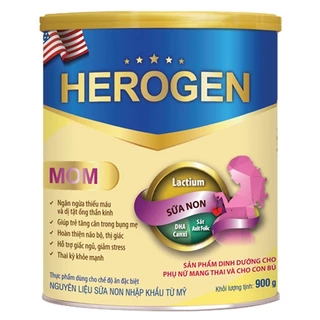 Sữa Bầu Herogen Mom Giúp Cho Thai Kỳ Khỏe Mạnh, Lon 900g