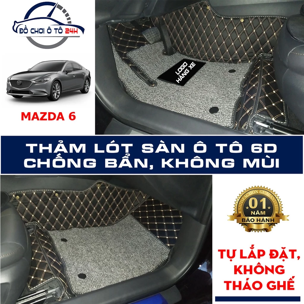 Thảm lót sàn ô tô 5D 6D Mazda 6 2013-2022 bảo vệ sàn xe, không mùi, không thấm nước