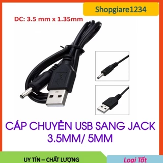 Cáp Chuyển Đổi USB sang Jack DC 3.5 / 4.0 / 5.5 mm 5v Dc Tiện Dụng