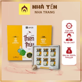 Nước yến chưng đường phèn Thiên Thủy vị lá dứa hộp 6 lọ 700ml đủ 2 loại không đường và có đường