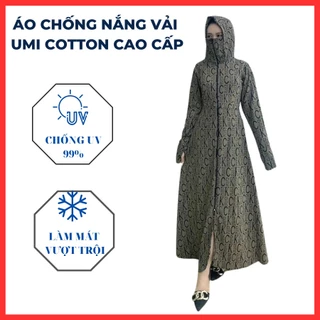 Áo chống nắng nữ toàn thân chất UMI COTTON CAO CẤP DÀY DẶN MỚI NHẤT 2023