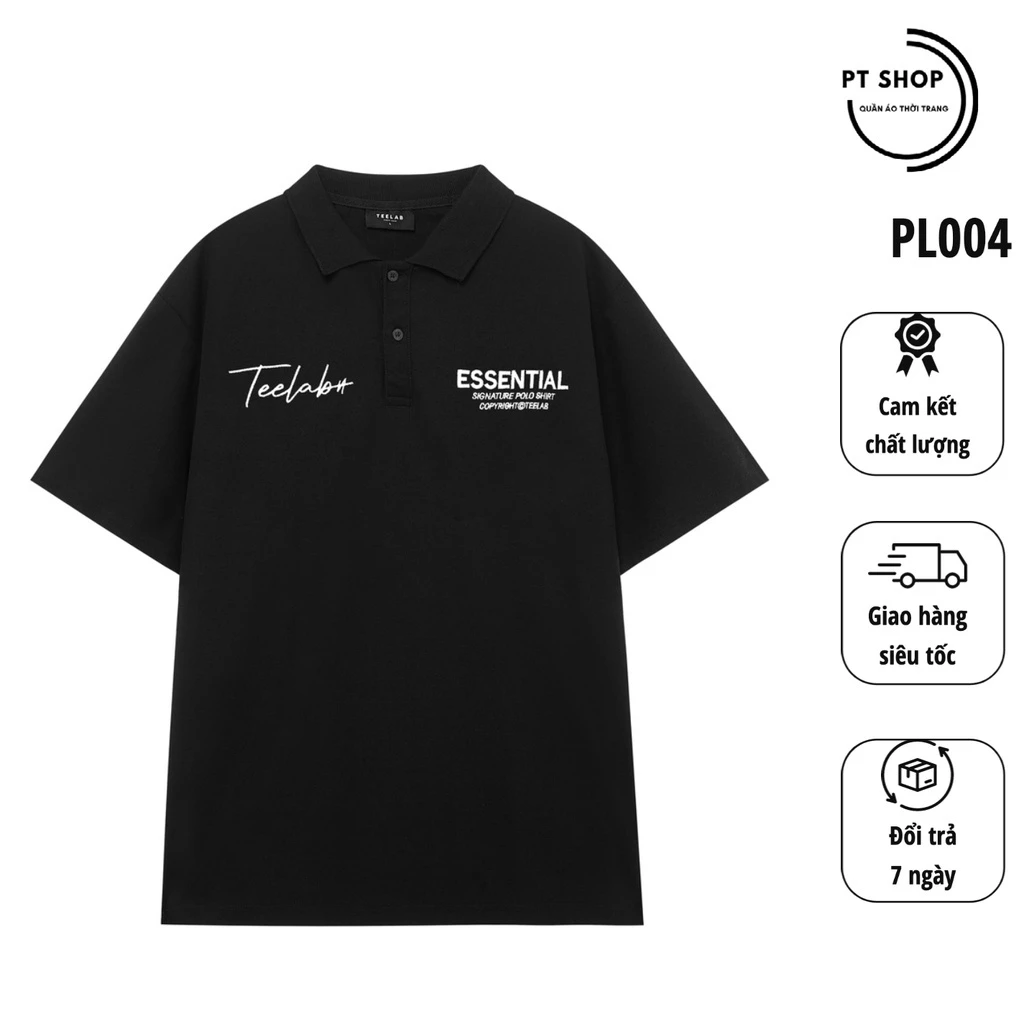 Áo Polo Unisex  ngắn tay Teelab Essential phong cách Hàn Quốc
