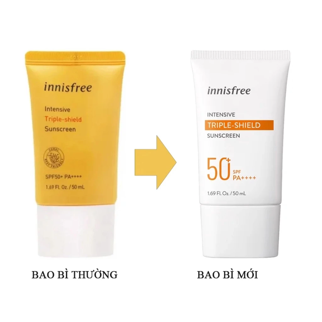 [MẪU MỚI] Kem chống nắng Innisfree Triple shield/ Long lasting SPF 50 PA+++