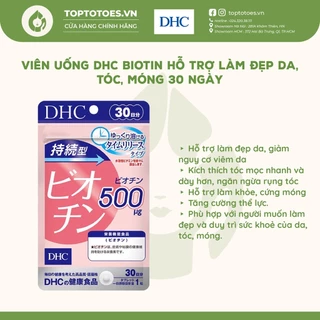 Viên uống DHC Biotin hỗ trợ làm đẹp da, tóc, móng, ngăn rụng tóc, tăng cường mọc tóc 30 ngày