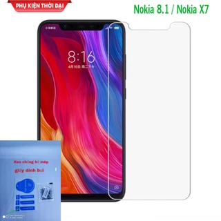 Cường lực cho Nokia 8.1 / Nokia X7 trong suốt loại tốt Cao cấp 9H / 2.5D tặng keo mép