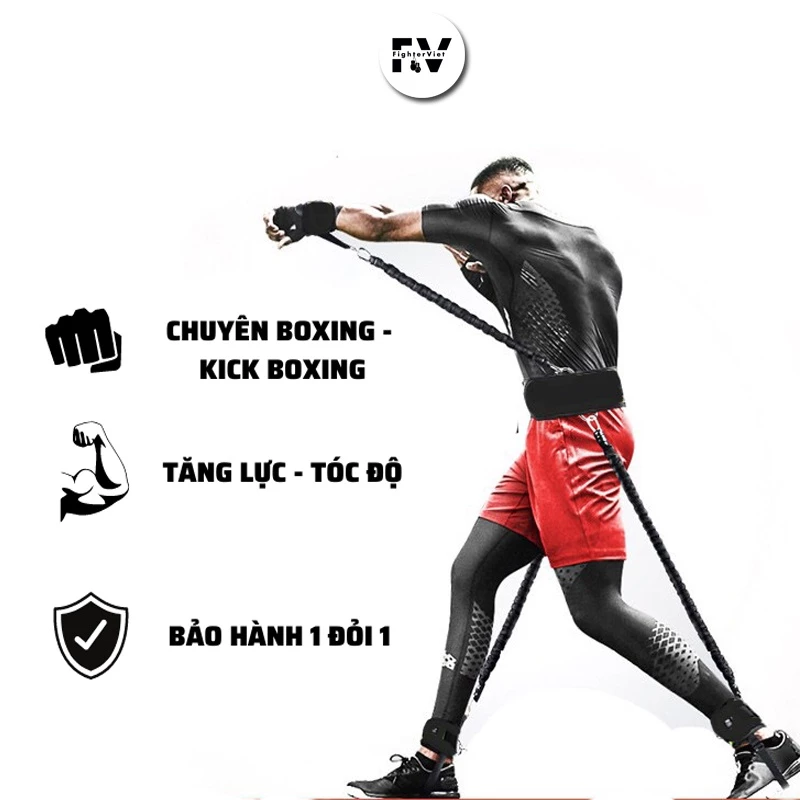 [ HÀNG LOẠI 1 ] Dây Kháng Lực Boxing KickBoxing Muay Thái Mẫu 2025