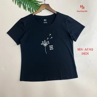 Áo thun nữ cổ tròn tay ngắn dáng suông in hình cao cấp,áo phông nữ cộc tay cotton chất vải đẹp Hifa Hoàng Hiền: AU02