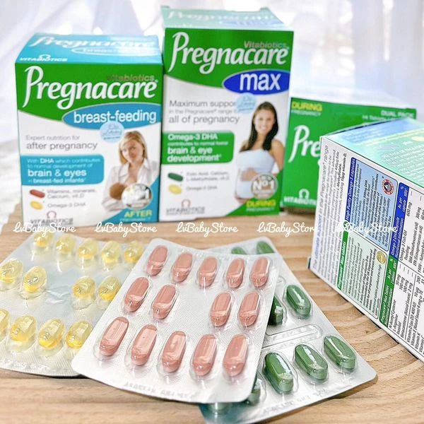 VITAMIN CHO MẸ BẦU, SAU SINH PREGNACARE  (hàng air)