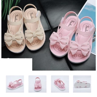 Dép Quai Hậu Sandal Quai Dán Nơ Mềm Cực Xinh Xắn Cho Bé MS8330