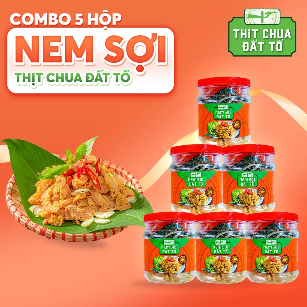 Combo 5 hộp Nem sợi - Thịt Chua Đất Tổ