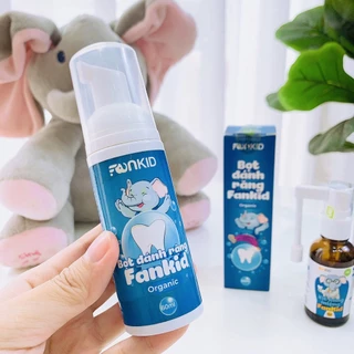 Bọt Đánh Răng Fankid - thành phần hữu cơ, chiết xuất trà xanh, cau, bạc hà, keo ong làm sạch răng miệng, mảng bám