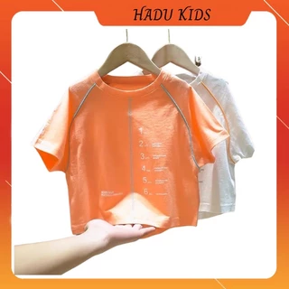 Áo cộc tay cho bé, áo thun bé trai bé gái in hình vạch sữa chất cotton dày dặn mềm mát - HADU KIDS 7 - 28kg