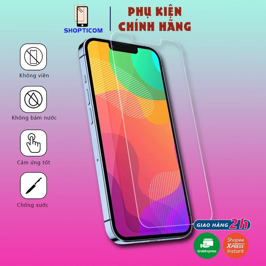 Kính cường lực iphone 2.5D trong suốt Sagopy 6 7 8 8plus X XsMax 11 11 ProMax 12 12 ProMax 13 13 ProMax 14 Plus ProMax