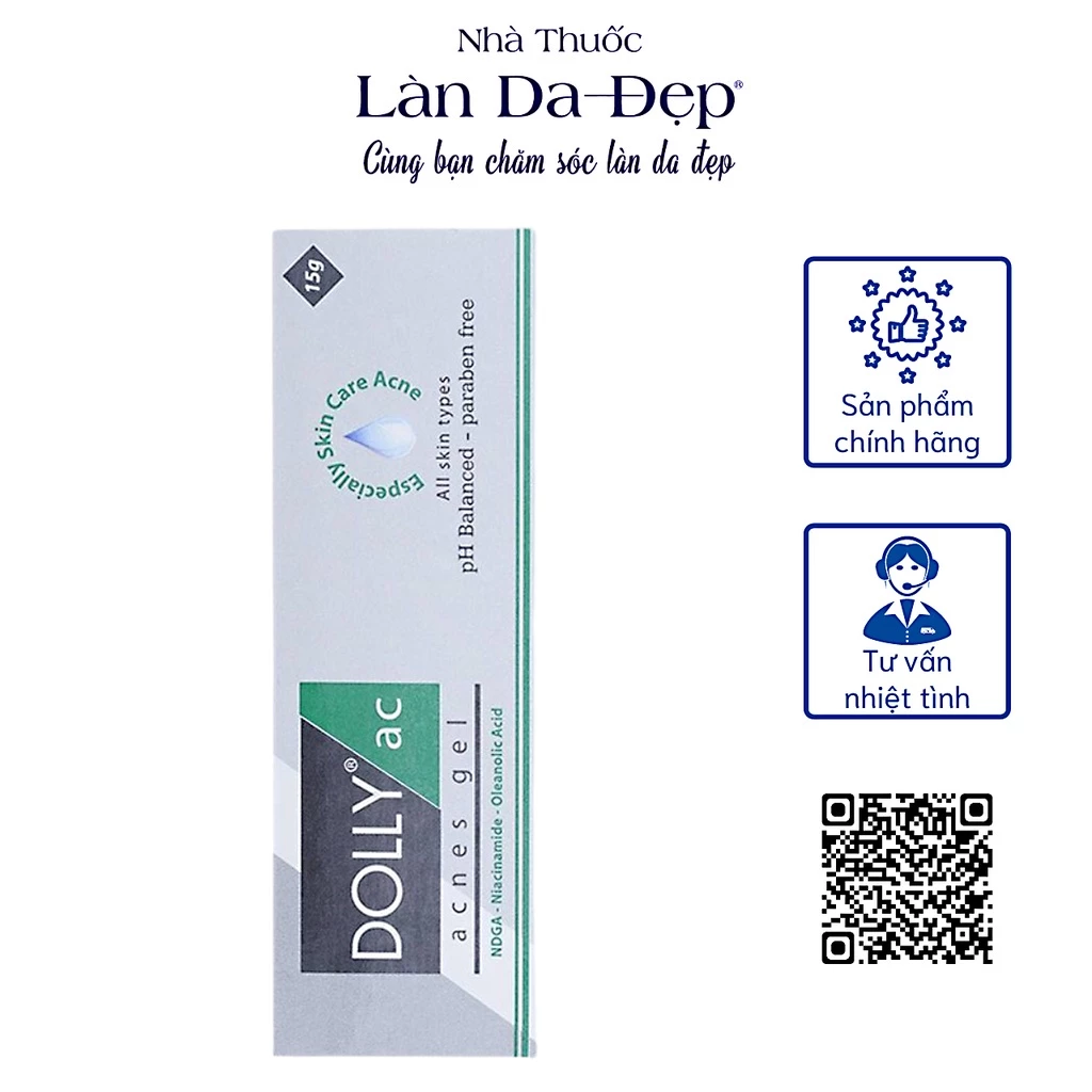 Dolly Acnes Gel 15g-Gel ngừa mụn và giảm thâm do mụn.