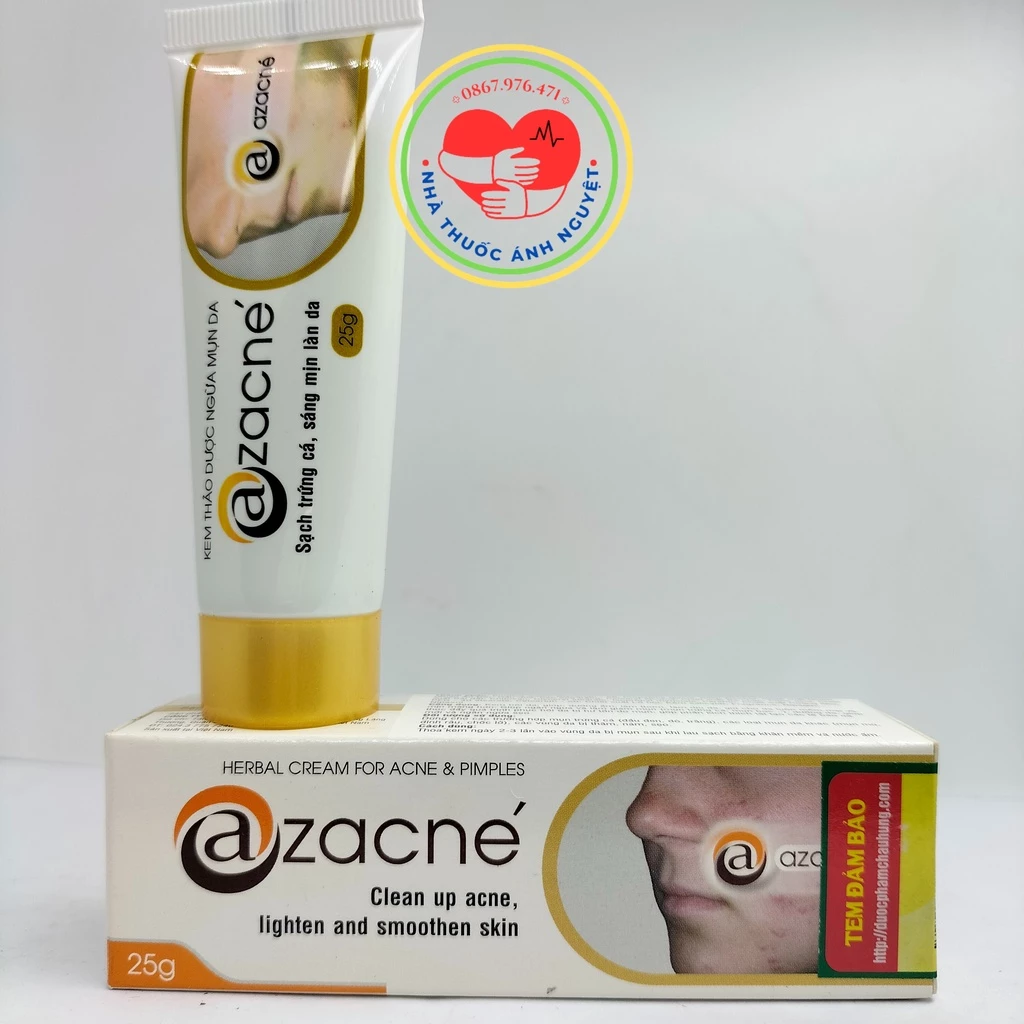 Kem ngừa mụn da Azacne 25g - Giúp ngăn ngừa và làm giảm mụn trứng cá, mụn bọc, dưỡng da và ngăn ngừa sẹo