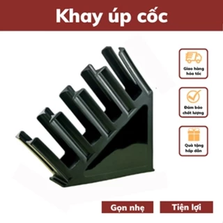 Khay úp cốc giá úp cốc nhựa tawe away tiện lợi 4 ngắn Dụng cụ dùng cho văn phòng,quán trà sữa,nhà bếp,thuận tiện