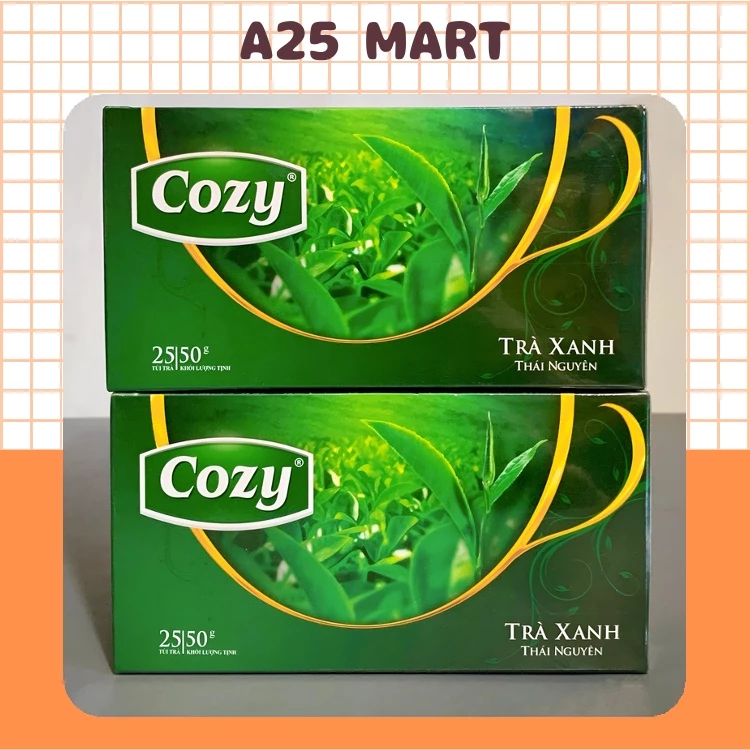 Trà Xanh Thái Nguyên Cozy Hộp 50g (25 Túi Lọc)