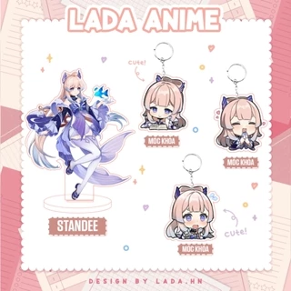 Móc khóa mô hình standee đứng để bàn Kokomi Genshin Impact Lada anime đáng yêu chibi trang trí quà tặng