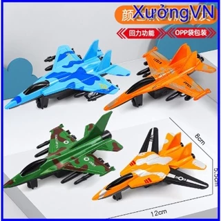 Mô hình máy bay phi cơ chiến đấu cơ mini chạy cót màu sắc tươi sáng - Đồ chơi cho bé