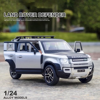 Mô hình xe ô tô Land Rover Defender tỉ lệ 1:24 kim loại hãng CHEZHI oto đồ chơi trẻ em vỏ sắt trưng bày o to SUV mini