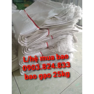 lốc 50 cái bao đựng gạo trắng 25kg