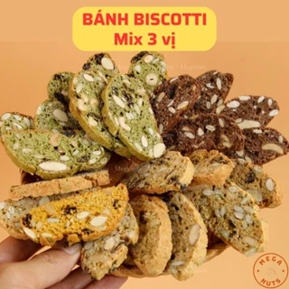 Bánh Biscotti ăn kiêng Mix 3 vị by Meganuts - Bánh Biscotti Nguyên Cám