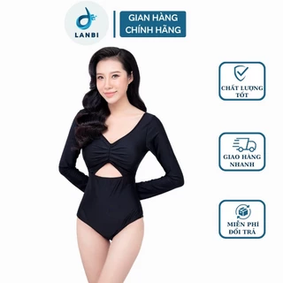 Bikini LANBISHOP Liền Mảnh, Đồ Bơi Nữ Tay Dài Nhún Ngực Khoét Lưng Khoét Ngực Siêu Sexy LANBI-001