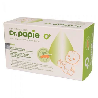 Gạc DR.PAPIE vệ sinh răng miệng cho bé hộp 30 miếng