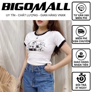 Áo croptop lé viền SMOOOH BOING chất bozip BIGOMALL