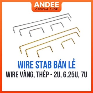 Thanh wire stab stabilizer mạ vàng thanh cân bằng bán lẻ cho bàn phím cơ