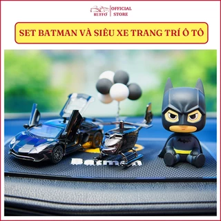 Set Batman Và Siêu Xe Trang Trí Taplo Ô Tô Bàn Làm Việc Phòng Khach - Phụ Kiện Decor Xe Hơi Ruffo Cao Cấp Giá Rẻ