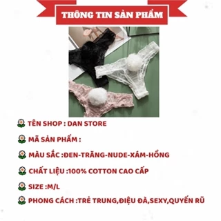 Quần Lót Nữ - Quần Lót Ren Lọt Khe tôn vòng 3 gợi cảm sexy DAN STORE MÃ 052