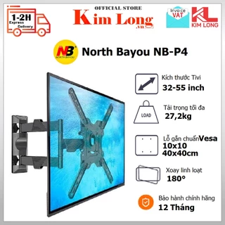 North Bayou NB-P4 Giá Khung treo tivi 32 - 55 inch - Xoay đa năng, Tải trọng tối đa 27Kg - Hàng chính hãng