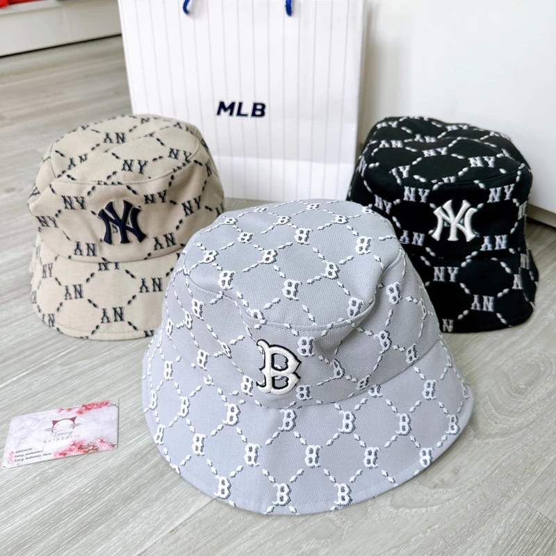 Bucket MLB diamond mono unisex nam nữ 2022 thời trang cứng cáp
