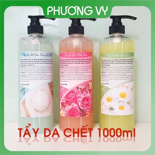 [NGUYÊN LIỆU SPA] 1000ml Tẩy da chết các loại, Hoa Hồng, Gạo, Hoa Cúc Spa, giúp tẩy da chết làm sạch da, spa.