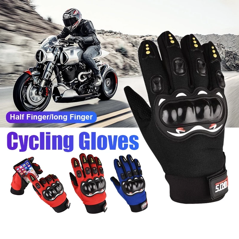 SPORTS Găng Tay Xe Máy Găng tay hở ngón, Găng tay phượt cao cấp ngón dài có gù, Găng đi xe máy có gù bảo vệ