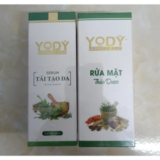 Combo serum tái tạo da Yody White Phương Anh (Serum tái tạo + Bột rửa mặt)