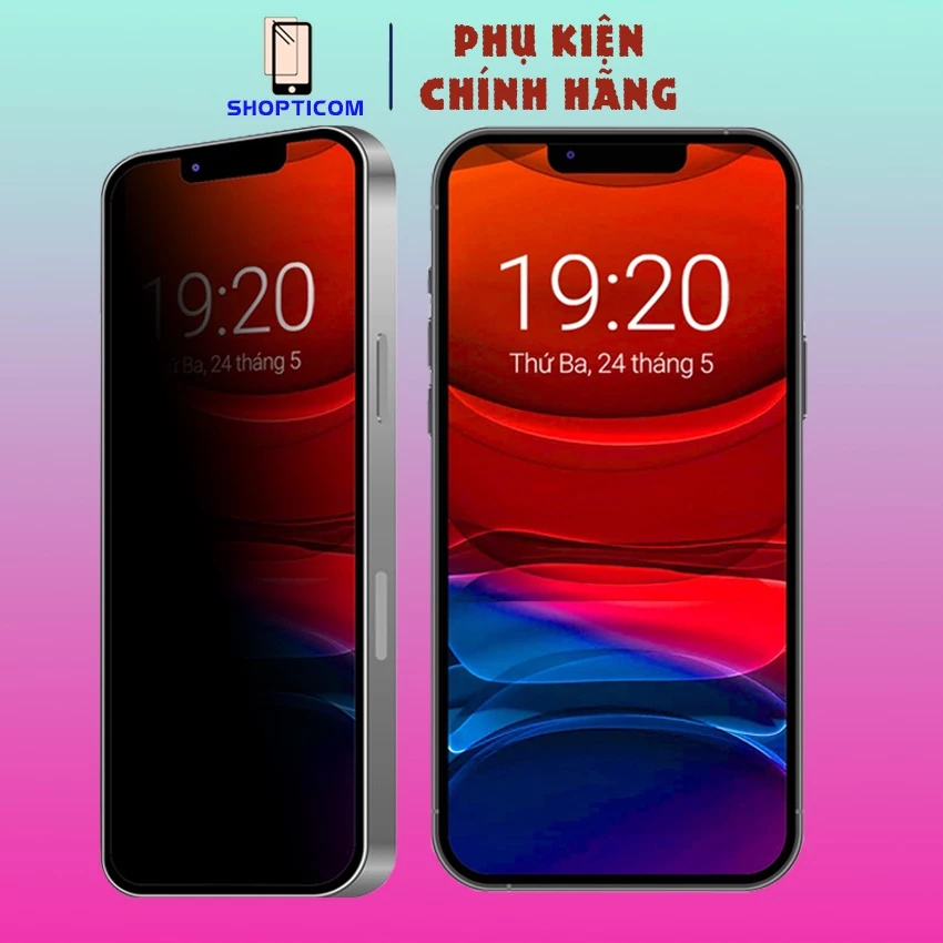 Kính cường lực iphone chống nhìn trộm Full màn hình 6 7 8plus x XsMax 11 11 ProMax 12 ProMax 13 13Pro 14 Plus ProMax S P