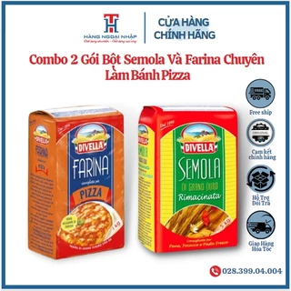 COMBO 1 BỘT MÌ SEMOLA DIVELLA 1KG và 1 BỘT LÀM BÁNH FARINA DIVELLA 1KG