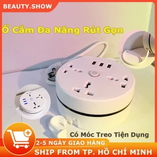 Ổ cắm điện đa năng rút gọn an toàn chống giật dây dài 2.8m