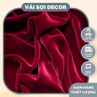 Vải nhung dày cao cấp đỏ cờ , đỏ đô, phông nền chụp ảnh, decor tết (5m x1,6m)