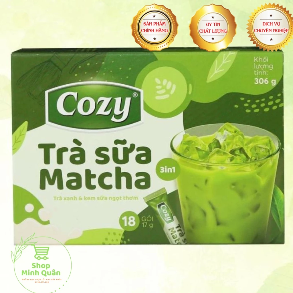 Trà Sữa Cozy Matcha 3in1 hộp 10 gói .